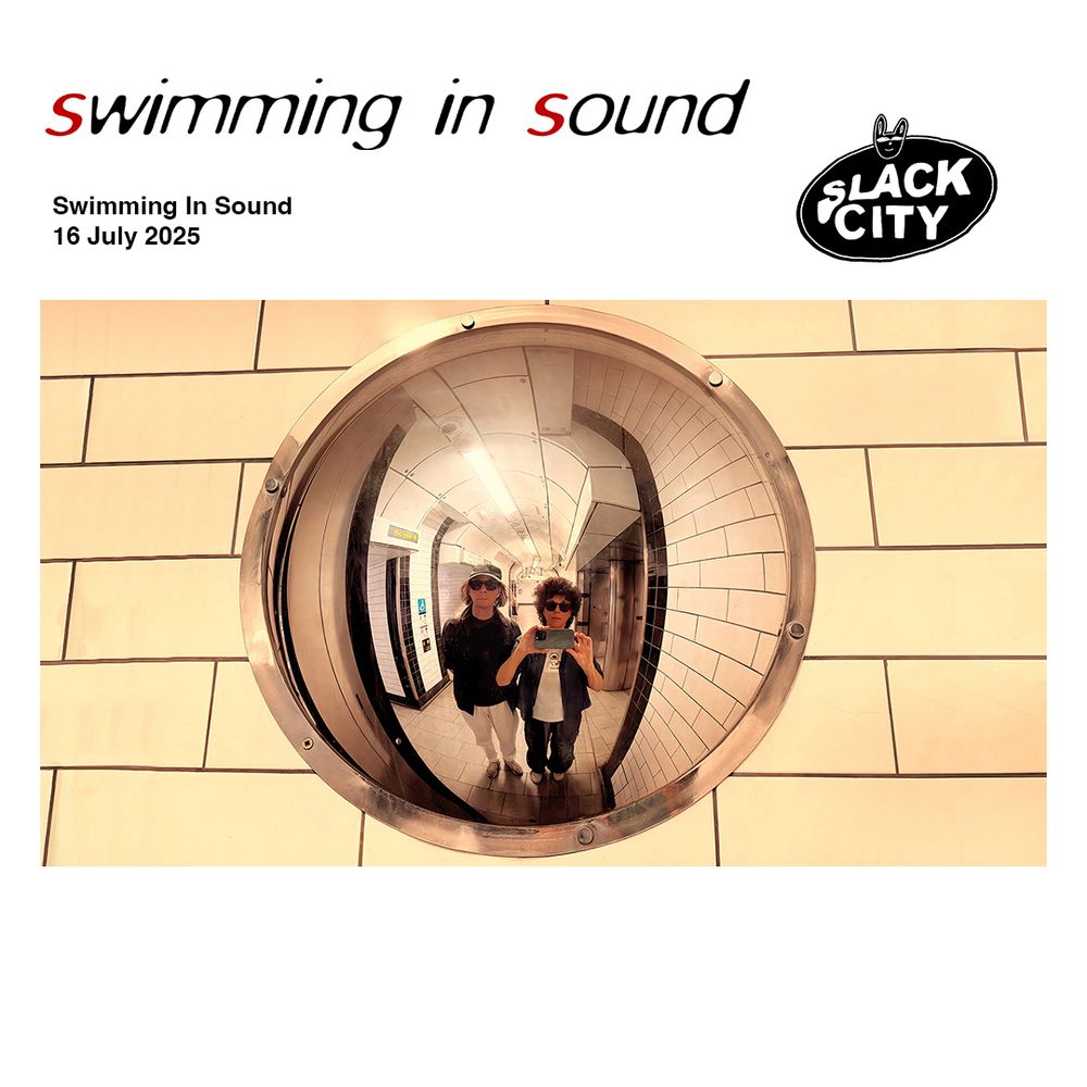 Yes, it's Wednesday, and time for another edition of Swimming In Sound.

Live on @slackcityradio, catchup on @totallyradio.

This week we are bringing you one of our “less chat more music” shows where the usual selection of tracks & features is crammed into the first half of the show while the 2nd half is a mix. Nonetheless of course we include tracks by wirehq, #minimalcompact and “something from us” this week, in a rare spot of continuity, we play Malka’s version of the Minimal Compact song we played last week.

You can always see Immersion's upcoming live dates at https://immersionhq.uk

Please note also that for looking up tours by artists we play (including ourselves) – www.songkick.com & www.bandsintown.com are great ways to search. It’s worth looking even if we don’t announce dates!

Photo taken in London on the underground!

If you love what we do, please share this post on socials!

Wednesdays at 1.00PM // Repeat on Friday - all times UK - On DAB in #brighton,  #manchester, #norwich,  #portsmouth & #london soon!

www.swimminginsound.com // www.slackcity.org.uk // @slackcity // email - swimming@swimminginsound.com

Tracklist

Goon // Toluca
Modern Nature // Source
Nuphlo // Sarangi
Autocamper // Street View
David Moore // Bleeding, KS
Saint Etienne // Alone Together (Hove Lawns Sunset Mix)
Minimal Compact // Walking
Wire // Blogging
berlioz & Ted Jasper // deep in it
1-800-Mikey // Digital Pet
Toby Hay // Timbuktu
ddwy // Stars Stars
David Bowie // Quicksand
Coffee Shop Jungle // Pophams (feat. DJ Zinc & Makoto)
Malka Spigel // Returning Wheel
Not Even Noticed // Fracc
Frankie Cosmos // You Become
Adisyn // 3Am
Tunng // 	Deep Underneath
Jeremiah Chiu & Marta Sofia Honer // Mind by a Way
media puzzle // Bundy Vision
Chinless Wonder & Star Slinger // Moka Pot
Electrobardo // Timelapse
Adam Fielding // Haze
BXKS & Travy // Guestlist
Lorelle Meets The Obsolete // Unificado (Pye Corner Audio Remix)
yanaco & RAN PARK // Pathos
