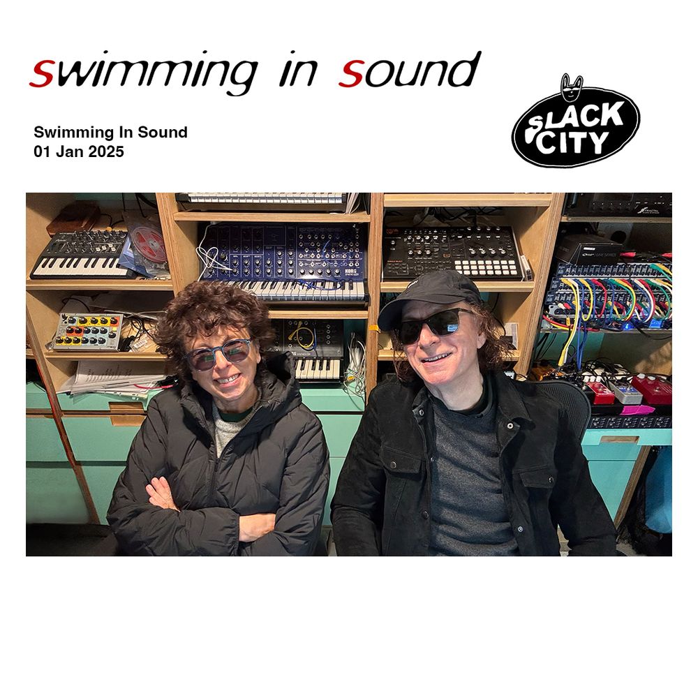 Yes, it is Wednesday, time for our first Swimming In Sound of 2025!

HAPPY NEW YEAR!!

Live on Slack City, catchup on @totallyradio.

We’ve given Andy another week off being as it’s New Year’s day but otherwise we are starting 2025 as we mean to go on which of course includes Wire, Minimal Compact and “something from us” – this week Githead which also features Robin Rimbaud & Max Franken.)

Please note that for looking up tours by artists we play (including ourselves) – www.songkick.com & www.bandsintown.com are great ways to search. It’s worth looking even if we don’t announce dates!

Photo taken by in #Brighton

If you love what we do, please share this post on socials!

Wednesdays at 1.00PM // Repeat at 3.00 PM Friday - all times UK - On DAB in Brighton,  #manchester, #norwich & #portsmouth

www.swimminginsound.com // www.slackcity.org.uk // @slackcity // email - swimming@swimminginsound.com - we are also now on Bluesky @swimminginsound.bsky.social to connect. 

#swimminginsound #slackcityradio #slackcitymcr #brightonandhove #mcr #slackcityradiol

Below are links to some of the artists played & or their record companies. If you see yourself drop us a like or better still share the show on socials!
