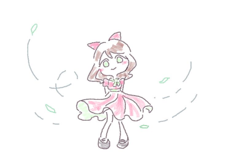 WhyMaige in a casual flowy dress. The wind blows through the skirt- making it float a bit!