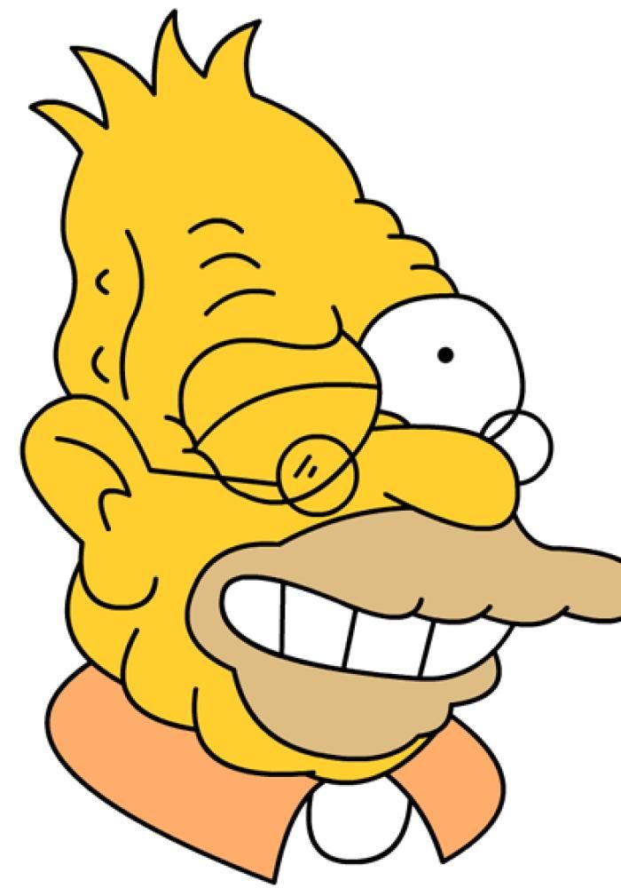 Grandpa Simpson winking