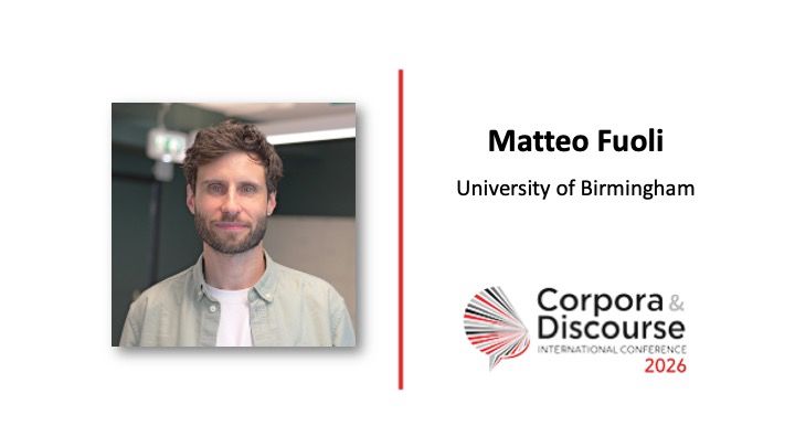 Image of Dr Matteo Fuoli - plenary speaker at the Corpora & Discourse International Conference 2026.