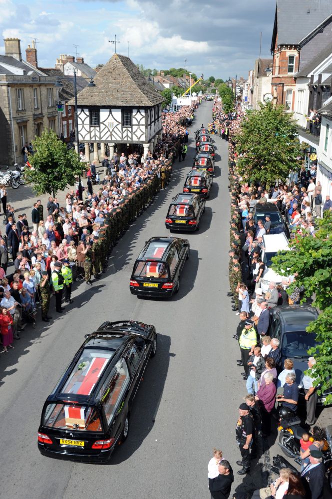 Repatriation of British soldiers at Wootton Bassett (now Royal Wootton Bassett)
