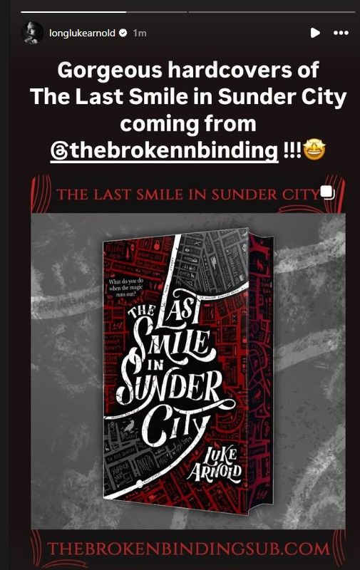 INstastory from  Luke Arnold