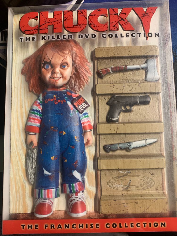 Chucky - The Killer DVD Collection which includes Child's Play 2 and 3, Bride of Chucky, and Seed of Chucky