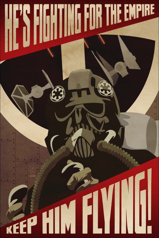 Tie fighter propaganda poster