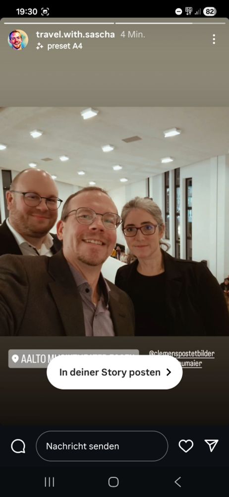 Gruppenbild mit Dame