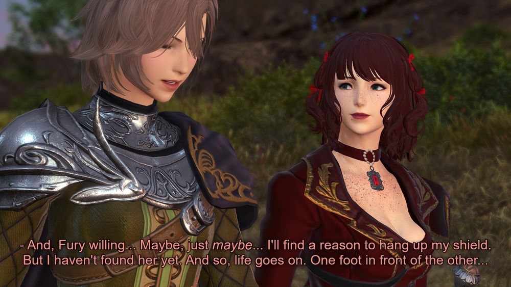 Roxanne: And, Fury willing... Maybe, just maybe... I'll find a reason to hang up my shield. But I haven't found her yet. And so, life goes on. One foot in front of the other...