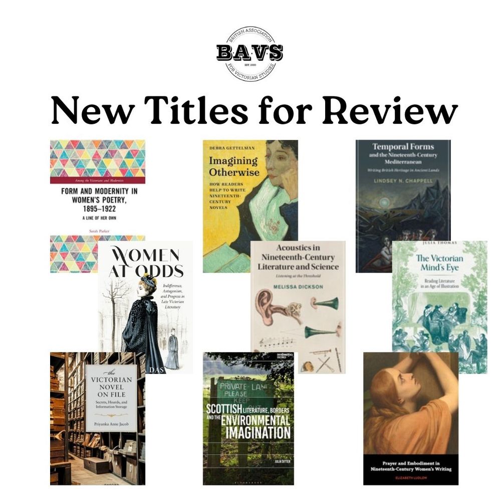 A collage of the new book review titles listed on the BAVS website. 