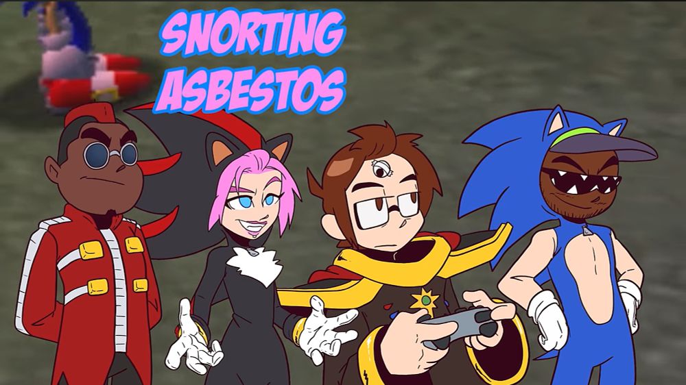 "Snorting Asbestos" featuring (most of) the Shenanigoons in Sonic fits.