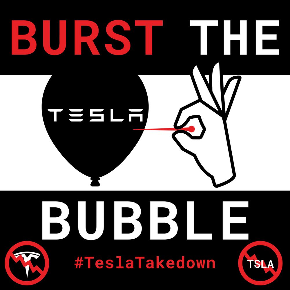 Burst The TESLA Bubble - 1:1 square format