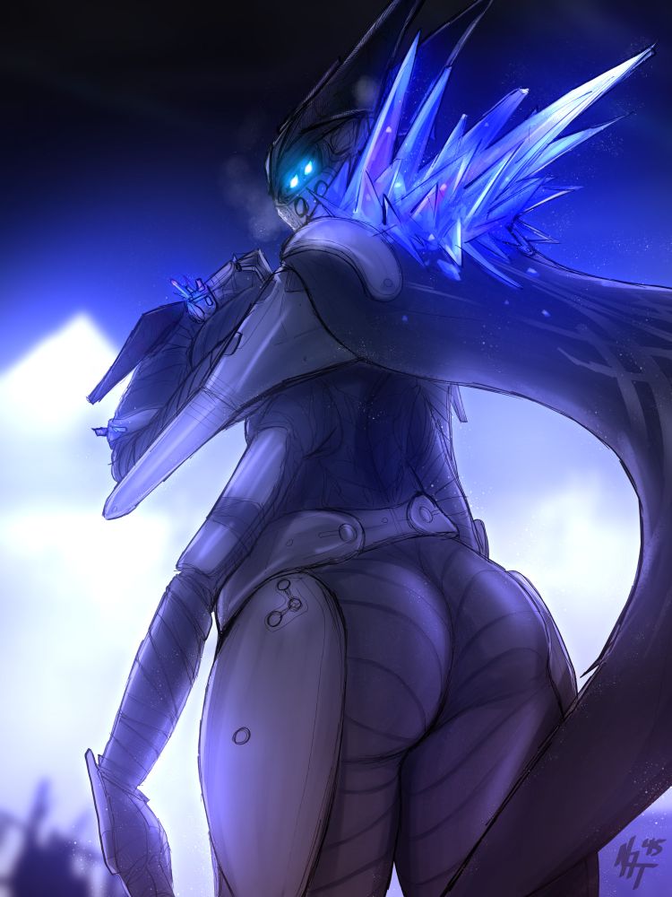 Eramis-kel from Destiny 2 and her rather large butt.