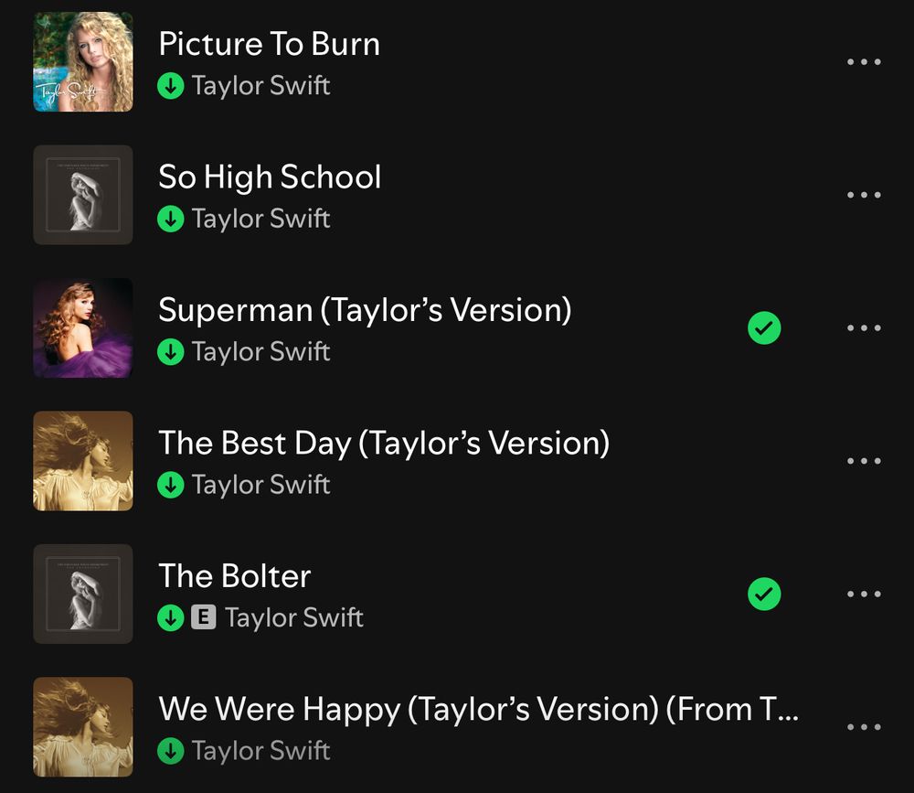 More sad songs from the Father’s Day playlist, including We Were Happy, The Bolter, SHS, and Picture To Burn.