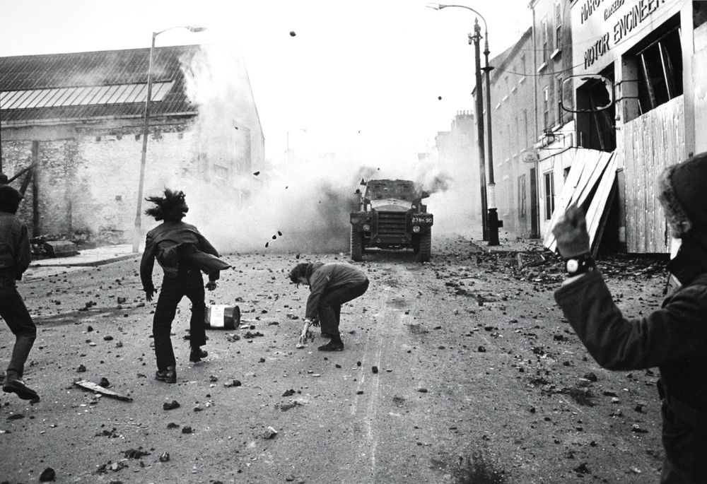 Photo from 1970 depicting social and rest in a French town