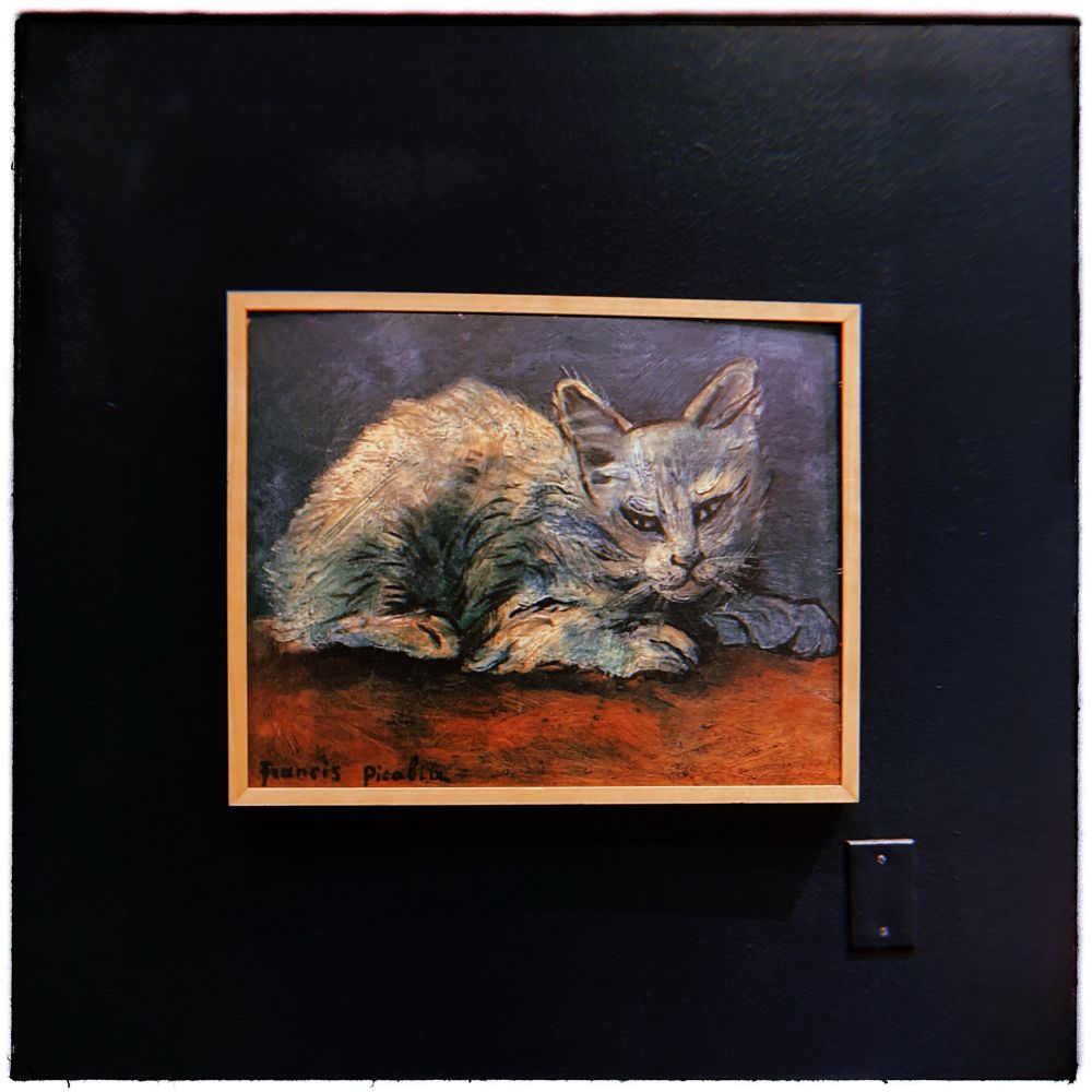 Cat painting by Francis Picabia. Not 100% sure of the name or exact year of this piece, but I *think* it’s simply called “The Cat” and is from sometime in the 1920’s. Probably my favorite work of art here. <3
