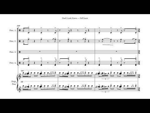 Christopher Cerrone: "Don't Look Down" (Score-Follow) ft. Sandbox Percussion & Conor Hanick