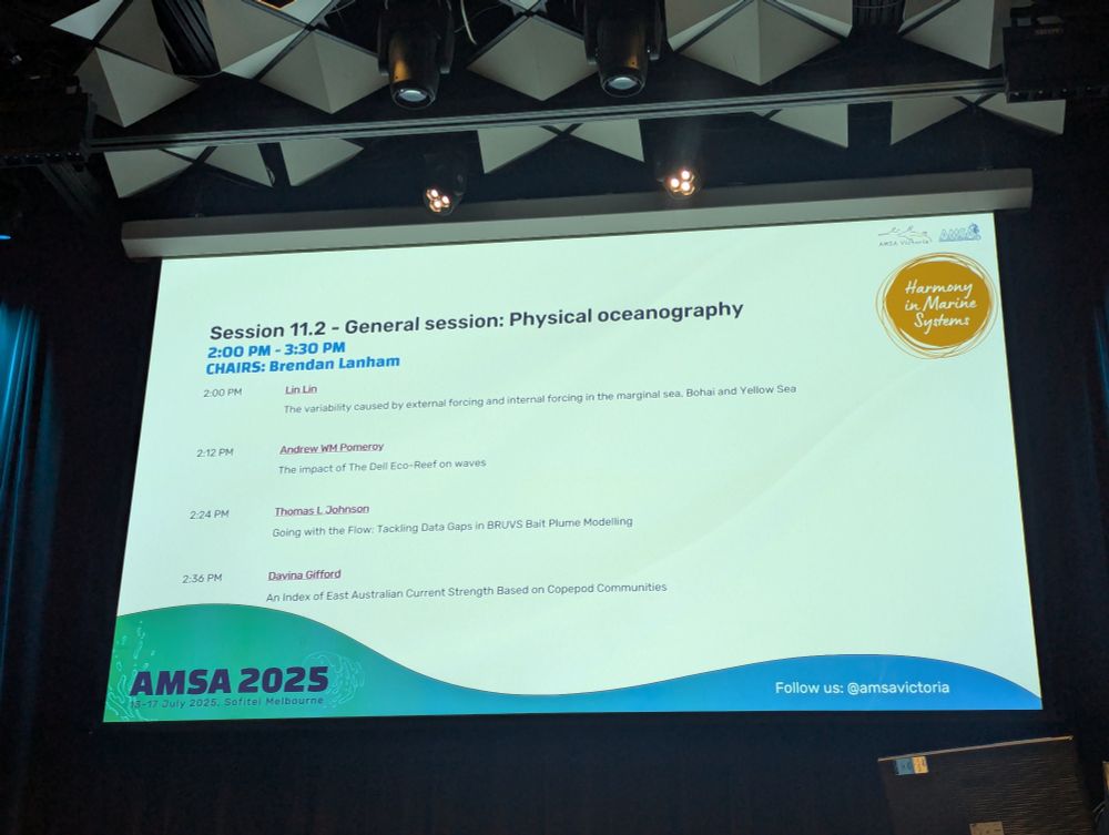 Slideshow showing the schedule of talks for the day. My name and title are the last on the list.