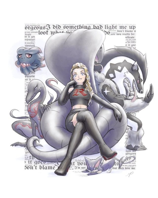 Reputation Taylor ;:. 

Team Rocket Taylor sitting on the back of her Arbok