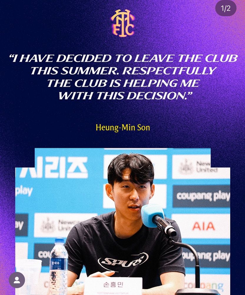 Heung-Min Son announces he is leaving Tottenham Football Club