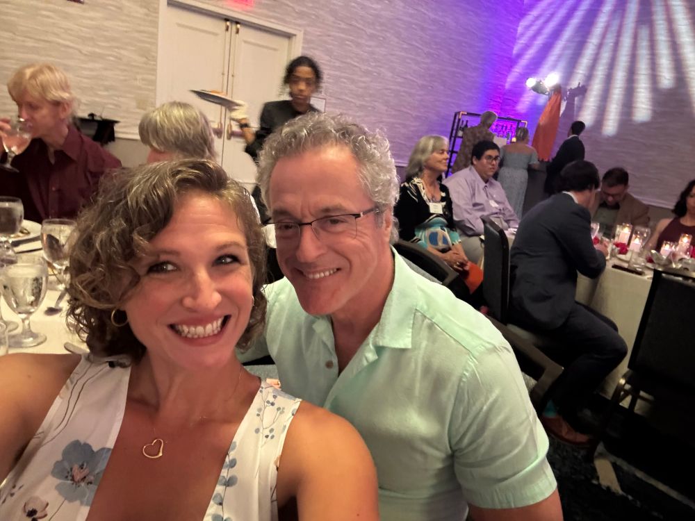 My husband and me at the gala fundraiser 