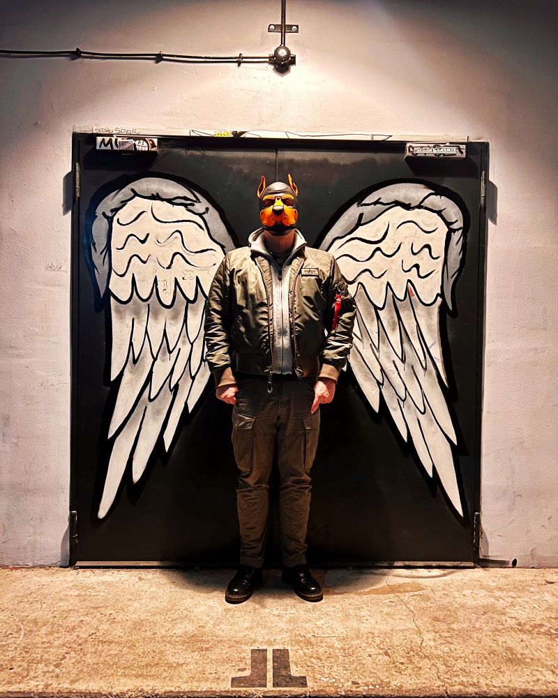 Puppy vor Engelsflügeln