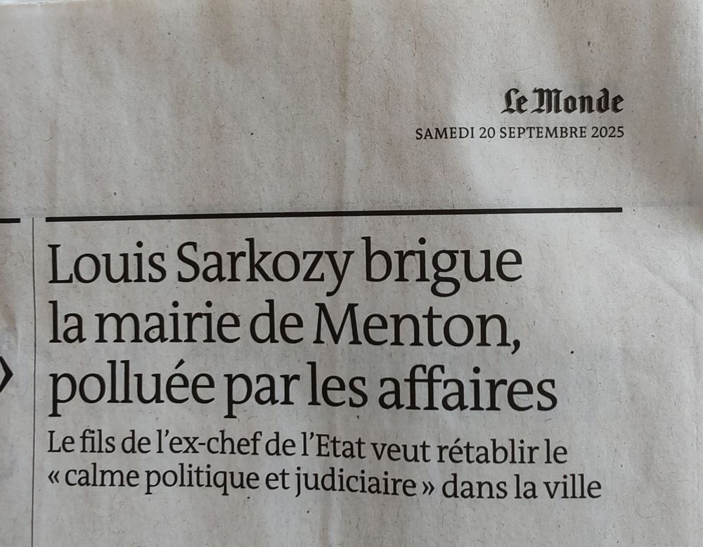 Le fils Sarko se presente à Menton pour "mettre fin aux affaires" 😊