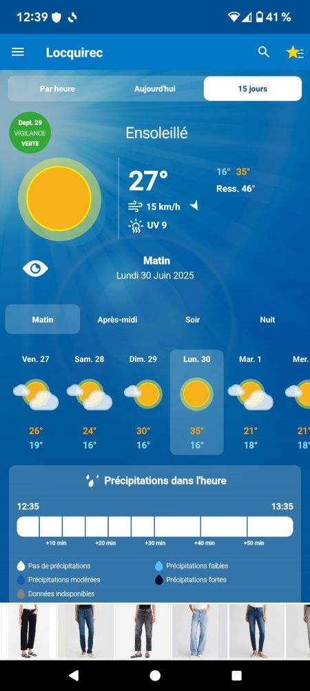 
Météo France prévoit 46° en ressenti le matin en Bretagne nord.
