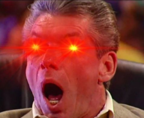 Vince McMahon laser eyes