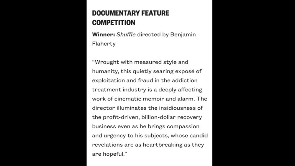 SXSW 2025 Documentary Feature Jury Prize awarded to “Shuffle” 