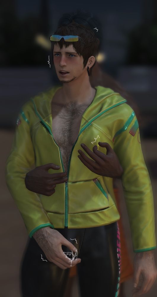 Ardbert didn't expect the massage to be so comfortable that he couldn't help but start touching himself