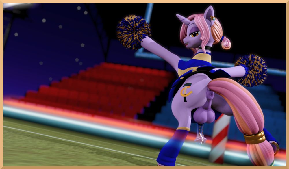Aurum hammer showing off their "assets" during their cheer routine