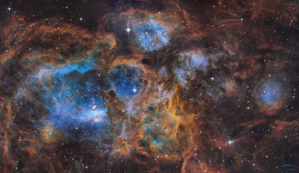 NGC 6357 War and Peace Nebula or Lobster Nebula - SHO