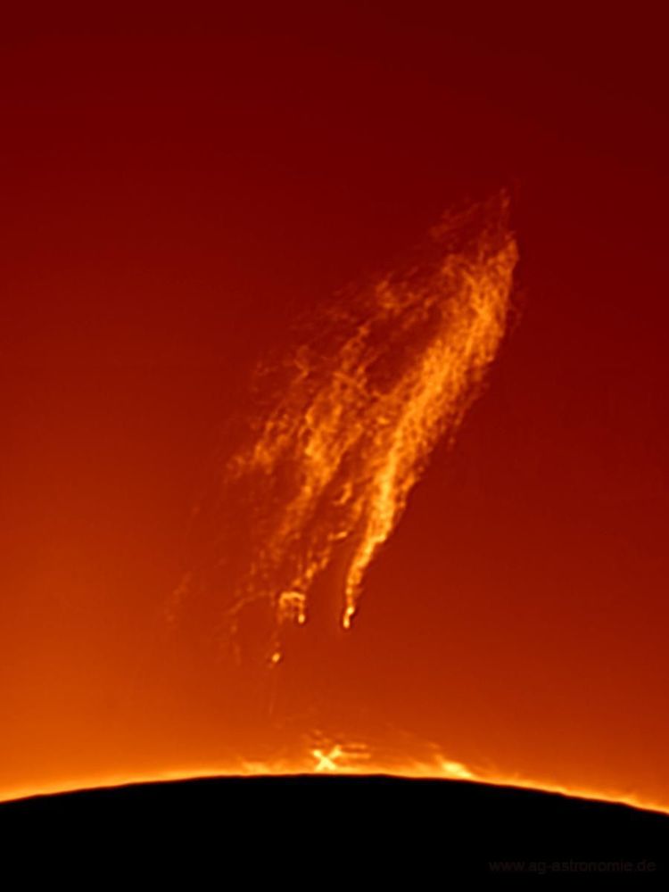 Plasma Rain over the Sun (gif-Animation)