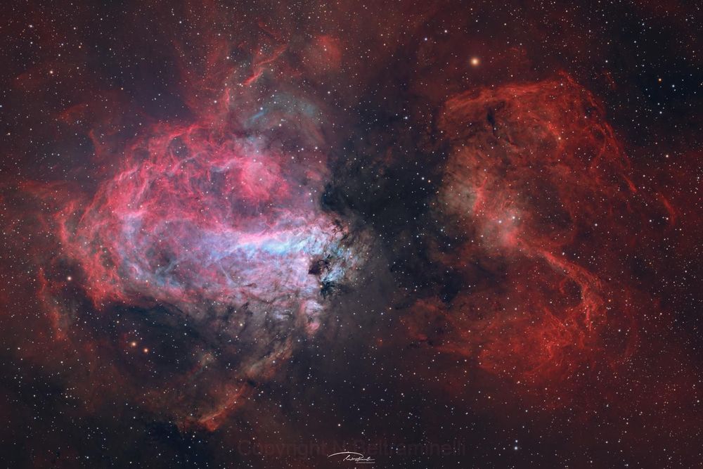 Omega nebula in HS_SHO-RGB combination