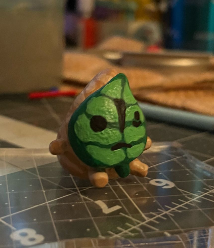 The Korok figure from a different angle.