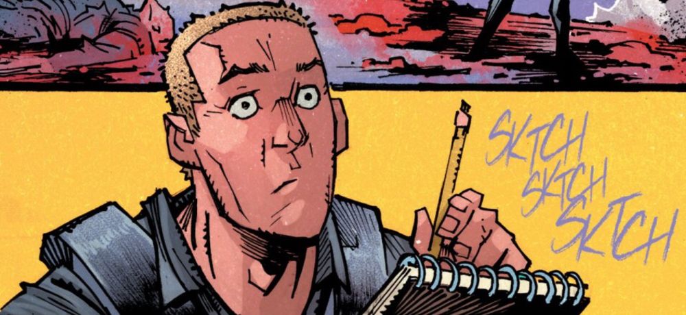 He begins to draw but I know deep inside he is planning his plot against Starscream 