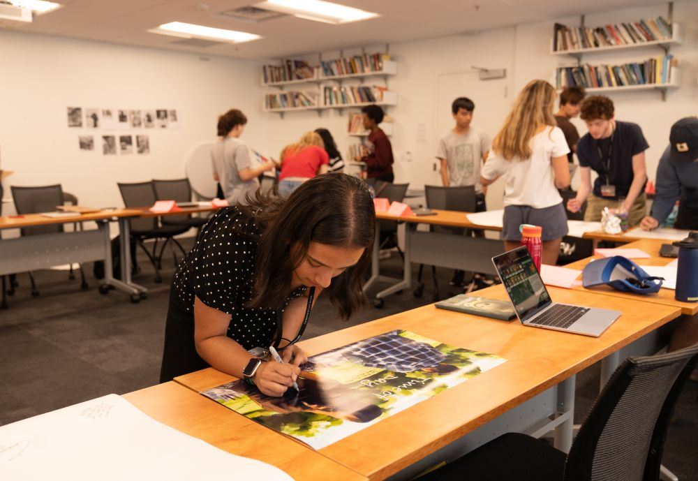 Image of student editing their poster