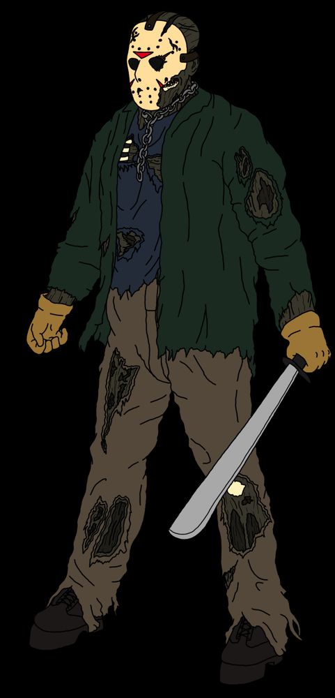 For Jason's design, I used his FVJ appearance as the base, with me  then taking liberties from Part 7, Part 6, tiny bits of Never Hike Alone and even tinier bits of parts 3 and 2 (Mainly in color reference).