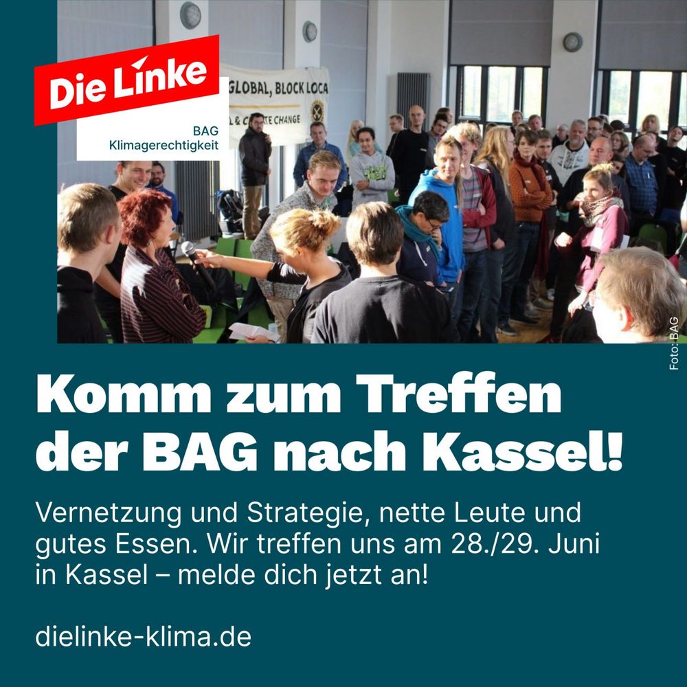 Das Bild ist ein Sharepic mit den relevanten Infos zum Termin. Im Hintergrund ein Bild von einem früheren Treffen.