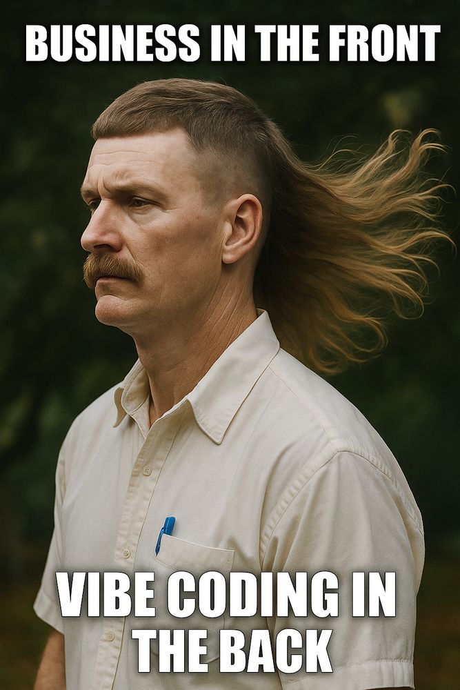 Business in the front, vibe coding in the back