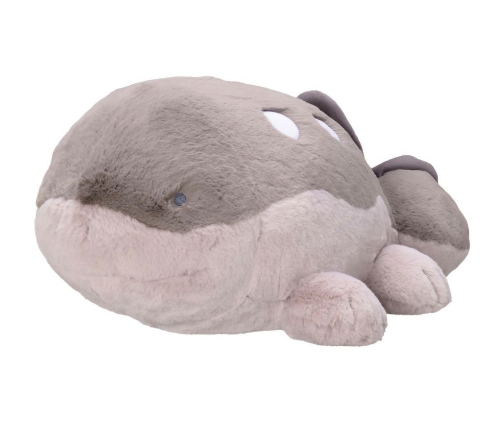 A large clodsire Pokémon plush on a white background. It looks like it's made of the softest material imaginable and it has the ideal face design (two dot eyes and a line mouth). 