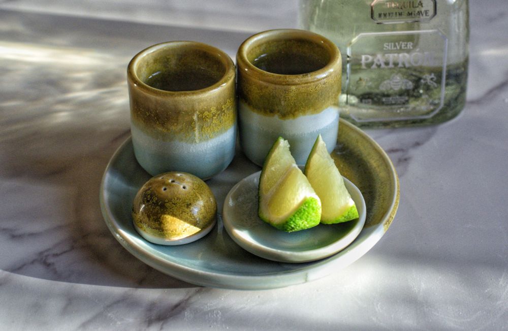 Tequila set. Pottery.
