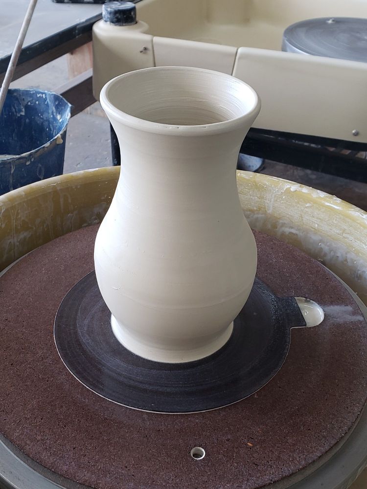Porcelain vase. Pottery 