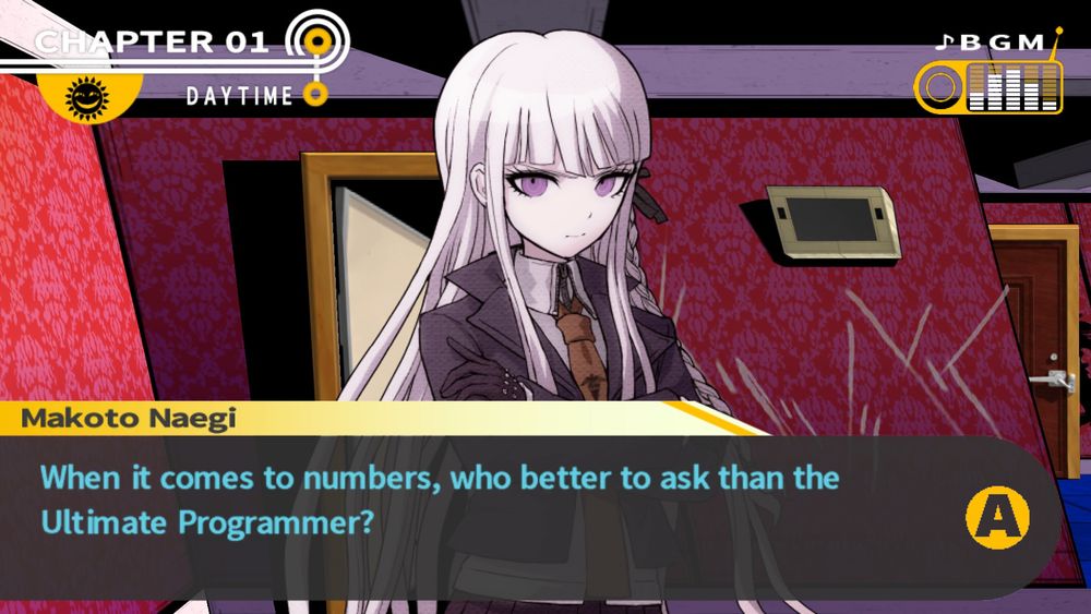 Makoto Naegi, in his hubris: When it comes to numbers, who better to ask than the ultimate programmer? 