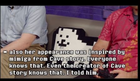 UNDERTALE 10th anniversary stream. 

toby fox: also her appearance was inpsired by mimiga from Cave Story. Everyone knows that. Even the creator of Cave Story knows that. I told him. 