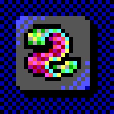 16x16 pixel art image of a scarf
