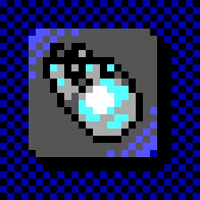 16x16 pixel art image of a snowball