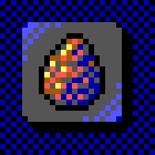 16x16 pixel art image of a pinecone