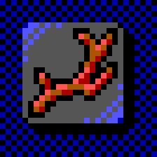 16x16 pixel art image of an antler