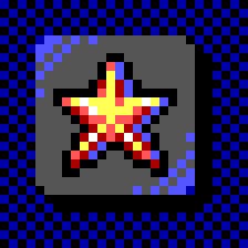 16x16 pixel art image of a star