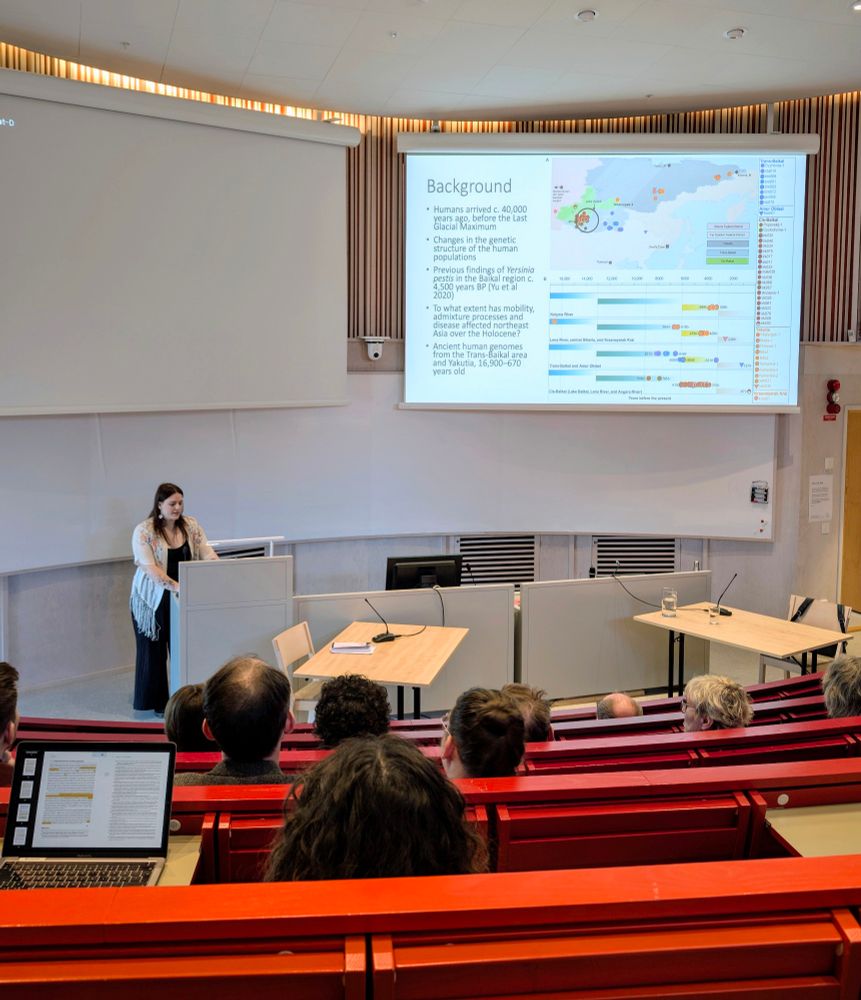 Nora defending her PhD thesis.